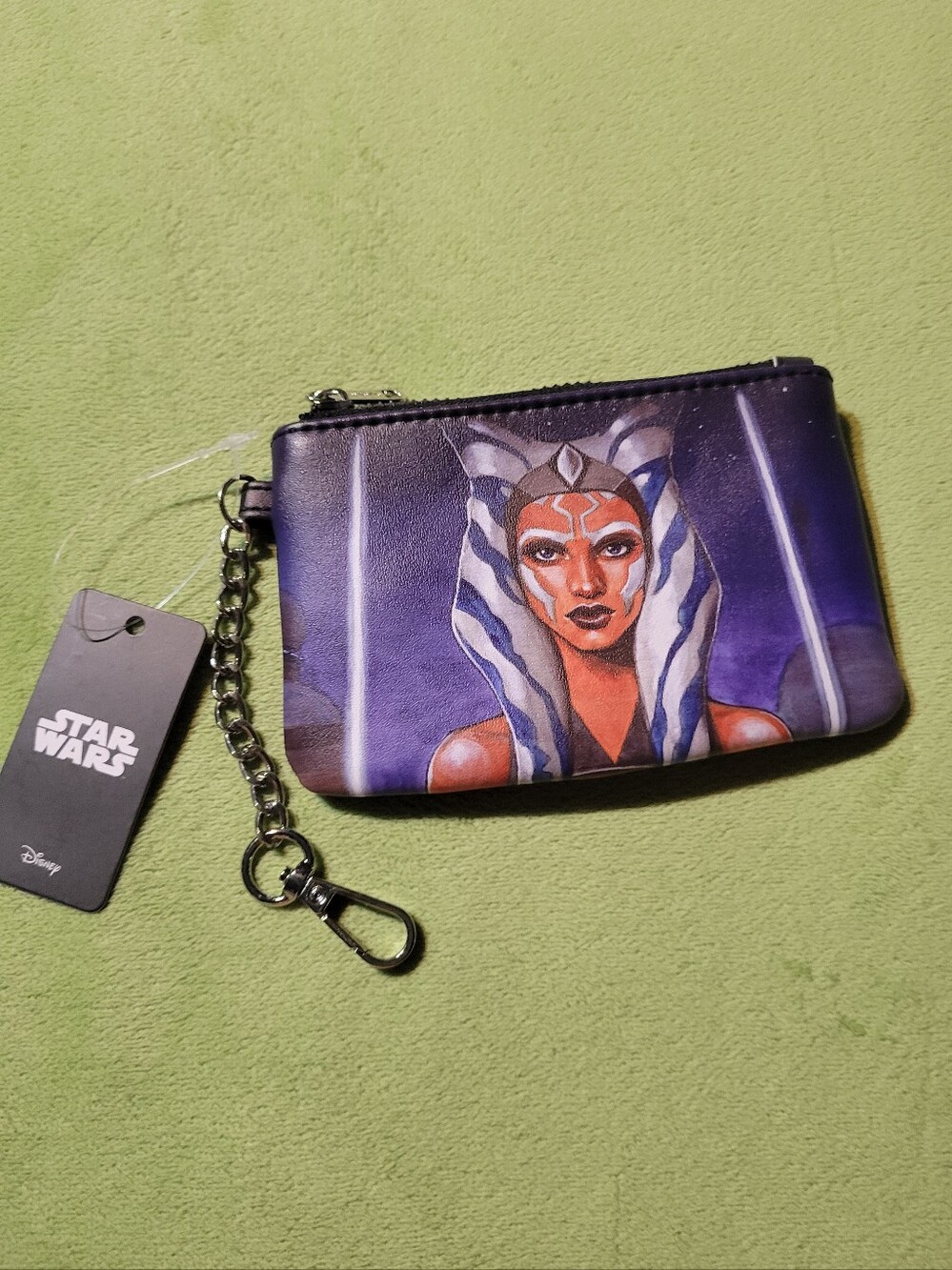 Disney Star Wars Ahsoka Tano Wallet Style Coin Purse Zipper Bag New With Tags